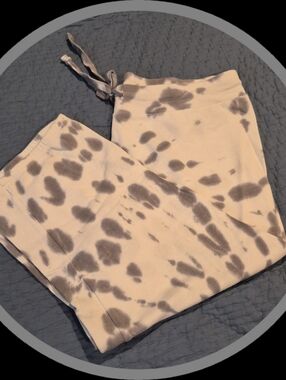 Marc New York Grey and White Tie Dye Super Soft Fleece Jogger Sweatpants S/XL